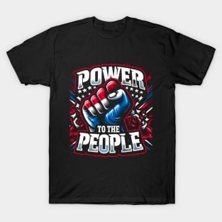 Power to the People Fist Drawing T-Shirt